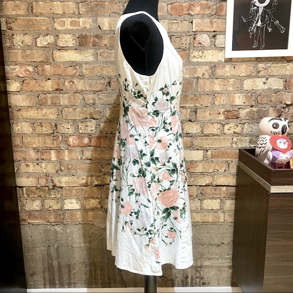 Maggy London Spring Floral Sleeveless Dress with Petticoat - Picture 2 of 7